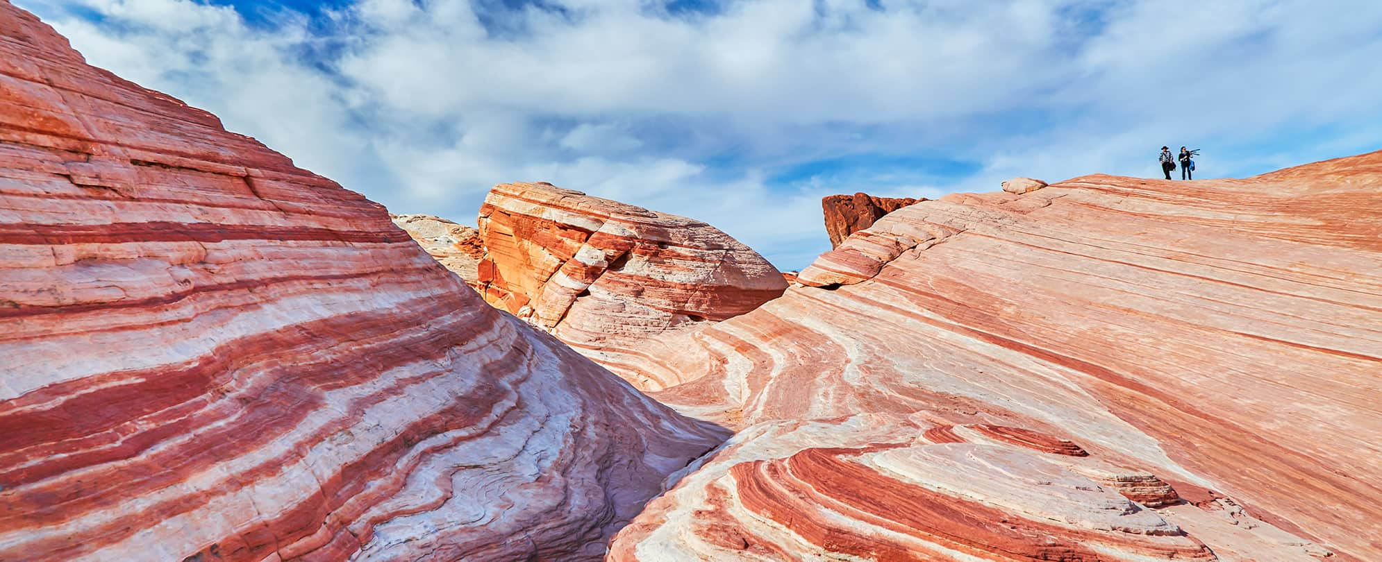 Red sandstone formations in Valley of Fire State Park near Las Vegas, Nevada.